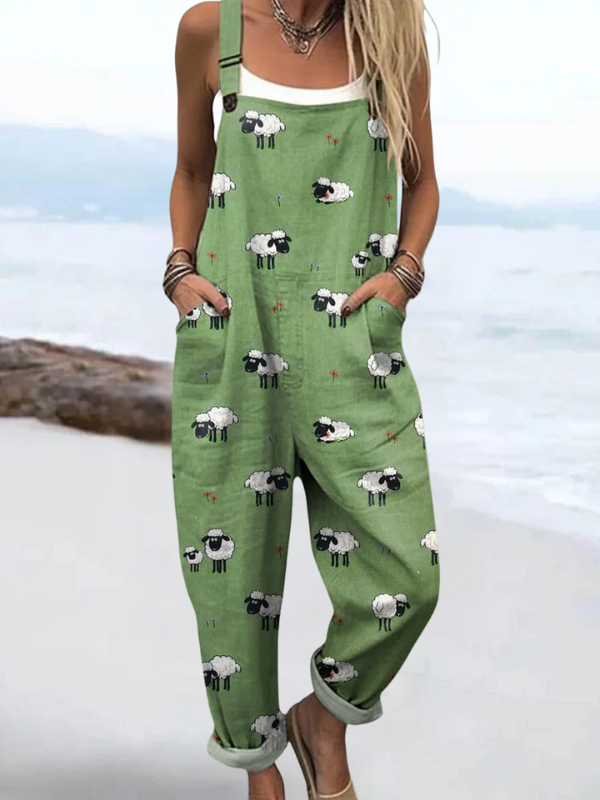 NOVA | FLORAL PATCHWORK STRAP OVERALLS