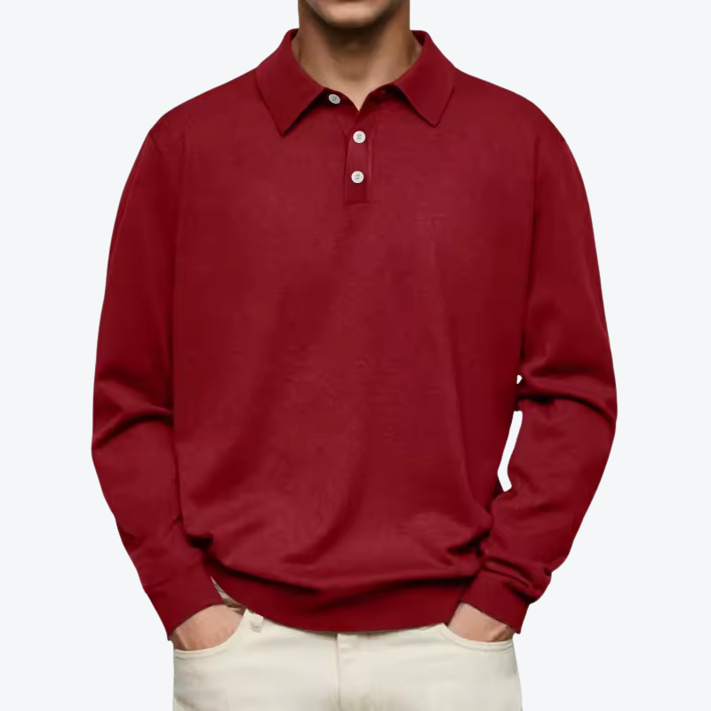 VINCENT | LONG SLEEVE FLEECE POLO