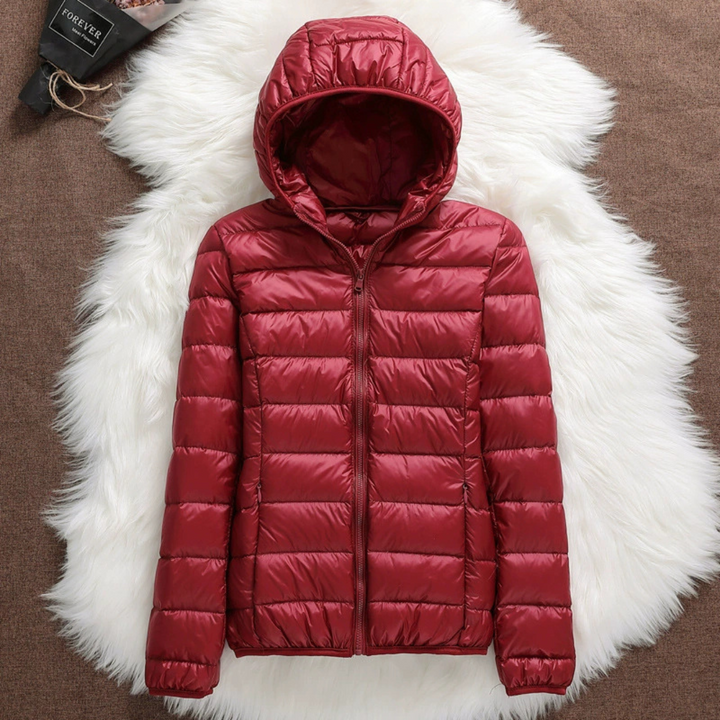 Sydney | Lightweight Puffer Jacket — Burgundy