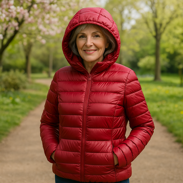 Sydney | Lightweight Puffer Jacket — Burgundy