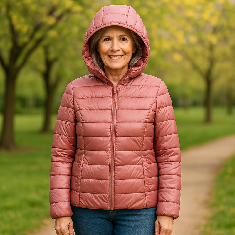 Sydney | Lightweight Puffer Jacket — Salmon