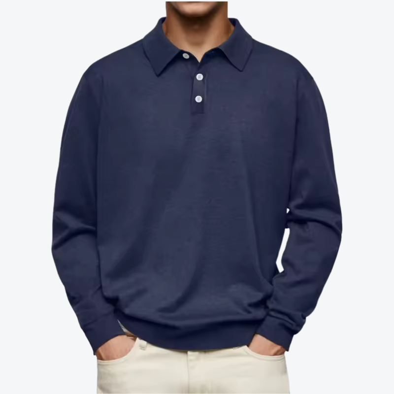 VINCENT | LONG SLEEVE FLEECE POLO