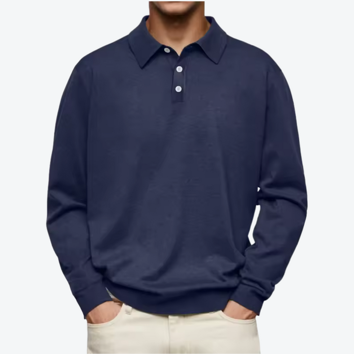VINCENT | LONG SLEEVE FLEECE POLO