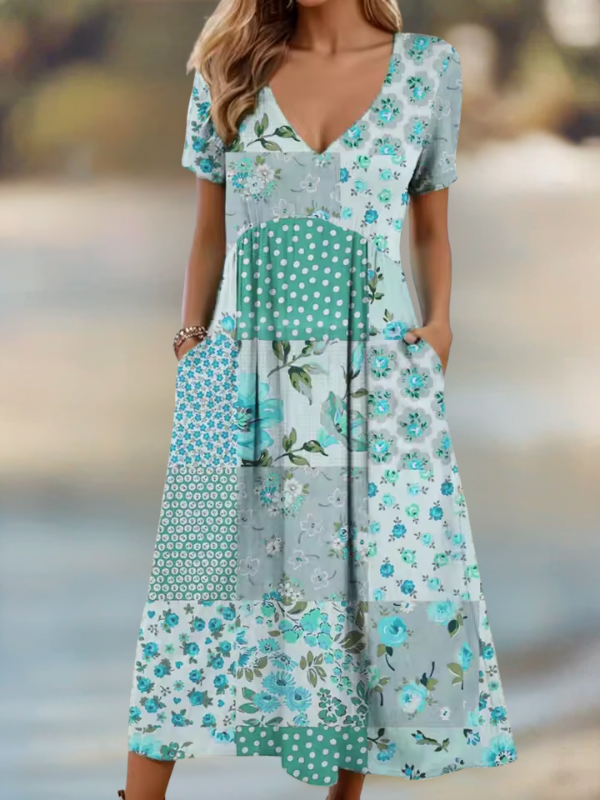 ROSA | PATCHWORK MIDI DRESS