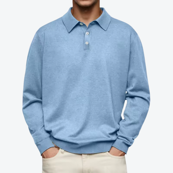 VINCENT | LONG SLEEVE FLEECE POLO