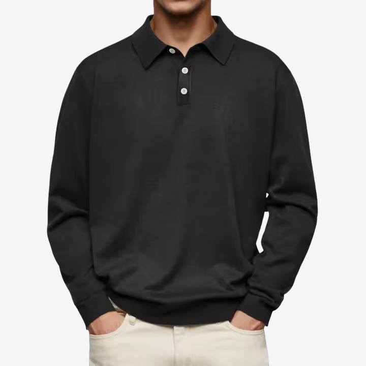 VINCENT | LONG SLEEVE FLEECE POLO