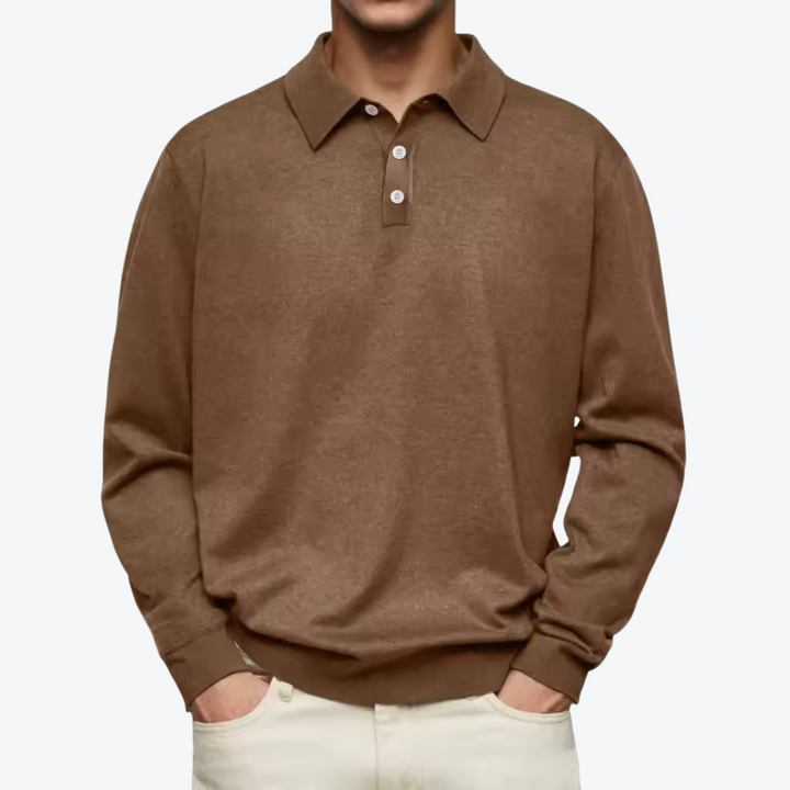 VINCENT | LONG SLEEVE FLEECE POLO