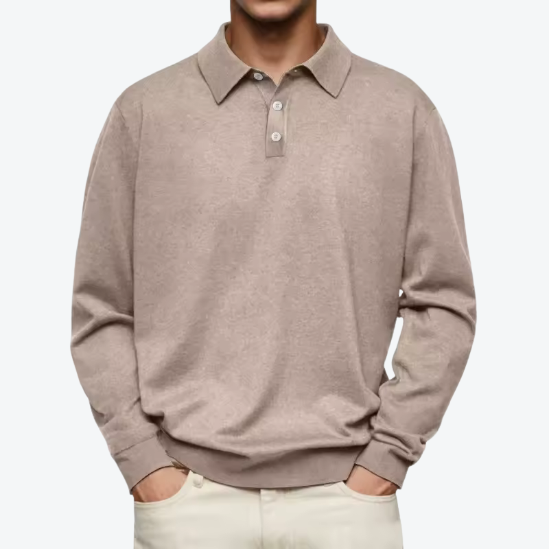 VINCENT | LONG SLEEVE FLEECE POLO