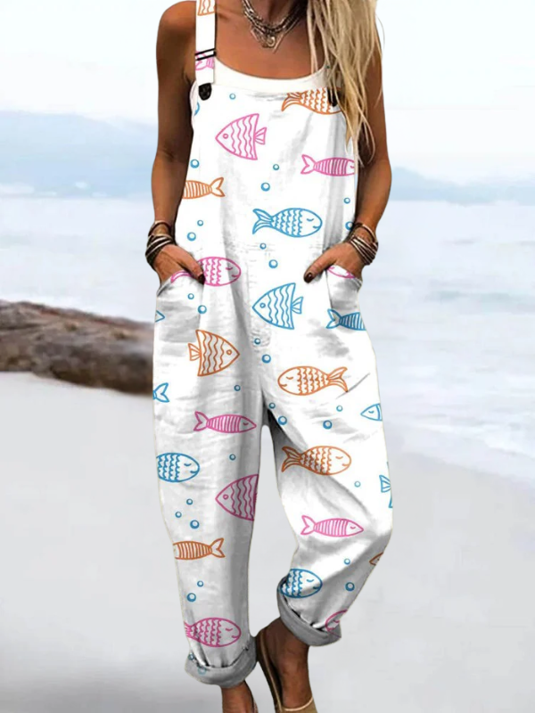 NOVA | FLORAL PATCHWORK STRAP OVERALLS