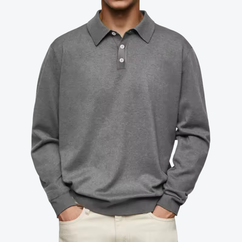 VINCENT | LONG SLEEVE FLEECE POLO