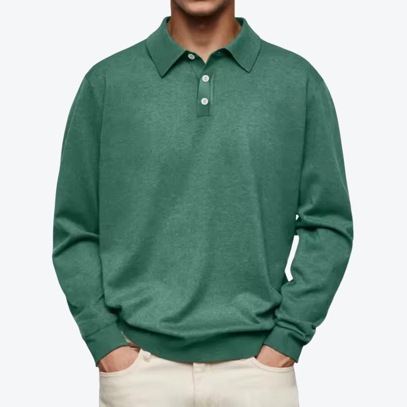 VINCENT | LONG SLEEVE FLEECE POLO