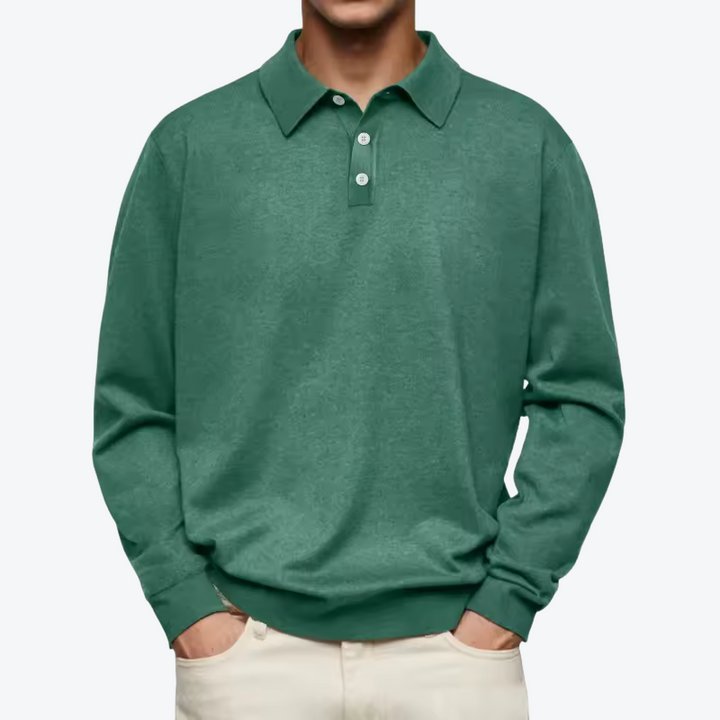 VINCENT | LONG SLEEVE FLEECE POLO