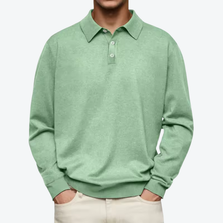 VINCENT | LONG SLEEVE FLEECE POLO