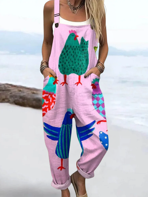 NOVA | FLORAL PATCHWORK STRAP OVERALLS