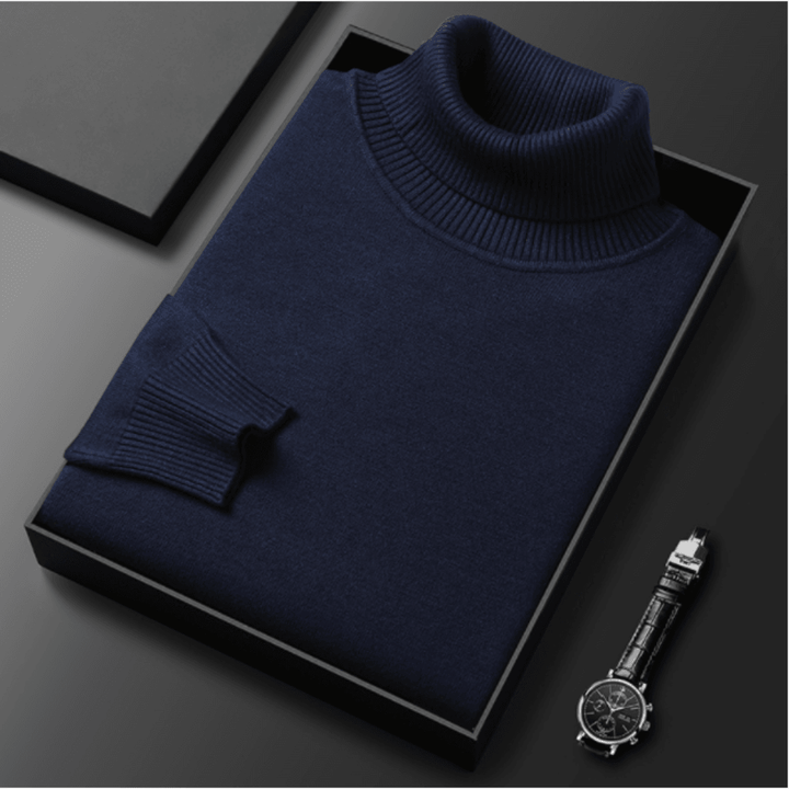 WILLIAM | LUXURIOUS MEN'S SWEATER WITH TURTLENECK COLLAR