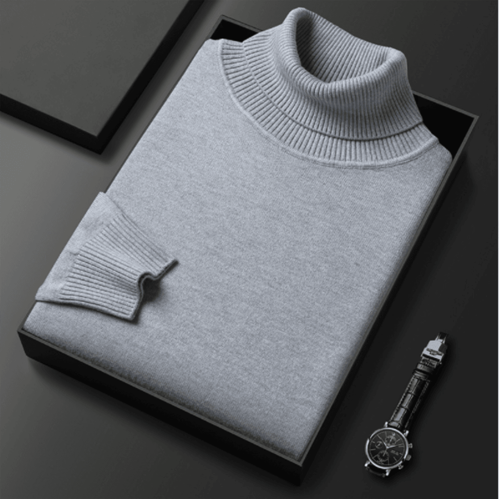 WILLIAM | LUXURIOUS MEN'S SWEATER WITH TURTLENECK COLLAR