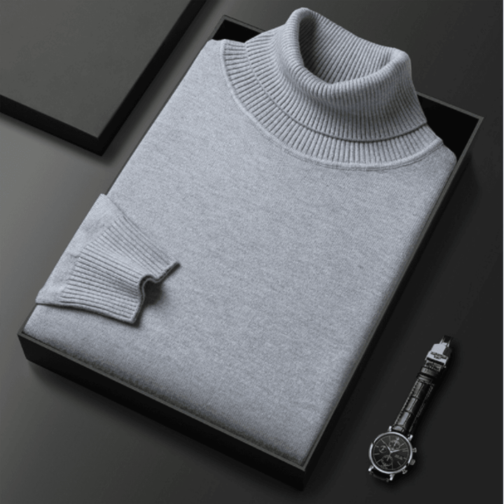 WILLIAM | LUXURIOUS MEN'S SWEATER WITH TURTLENECK COLLAR