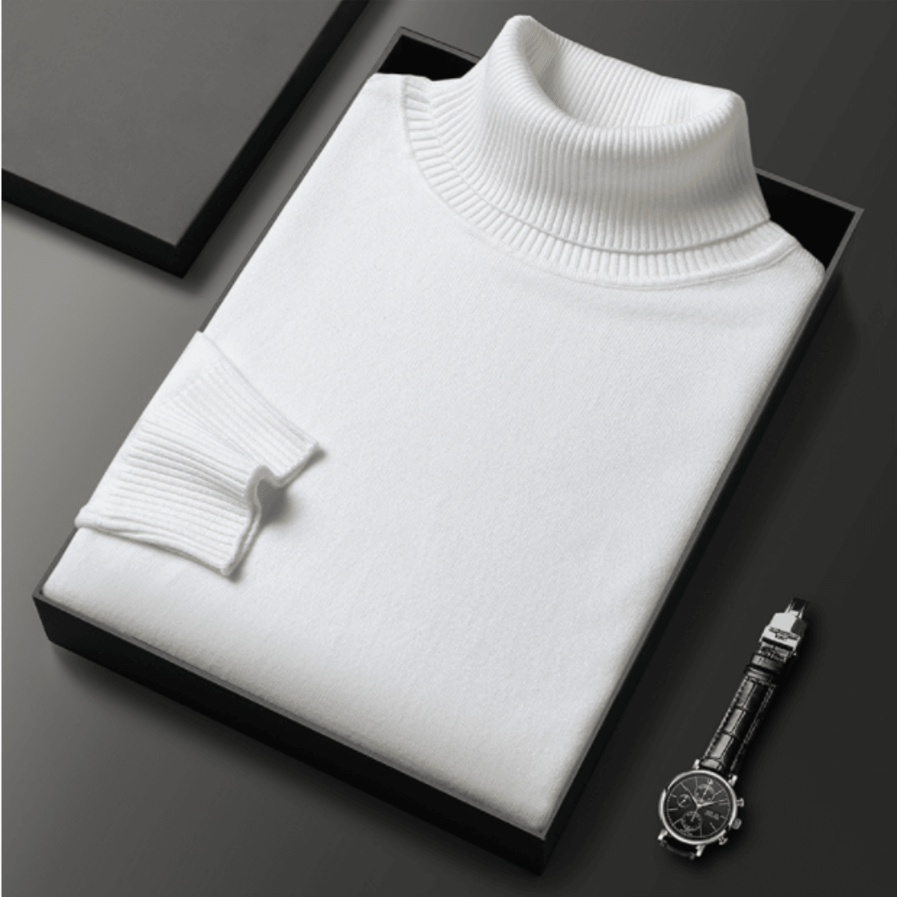 WILLIAM | LUXURIOUS MEN'S SWEATER WITH TURTLENECK COLLAR