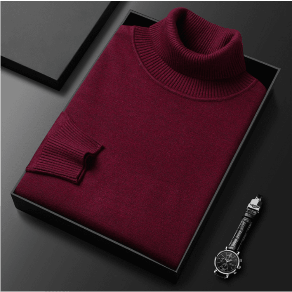 WILLIAM | LUXURIOUS MEN'S SWEATER WITH TURTLENECK COLLAR