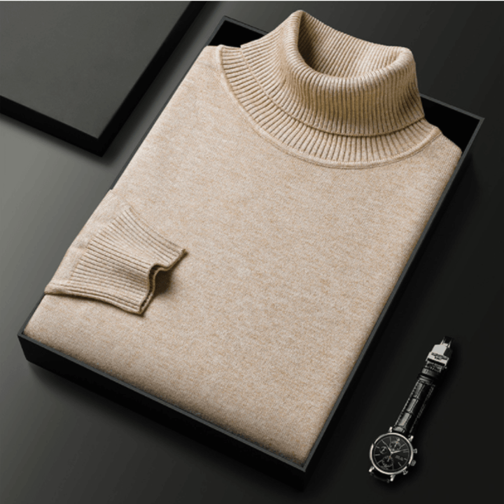 WILLIAM | LUXURIOUS MEN'S SWEATER WITH TURTLENECK COLLAR