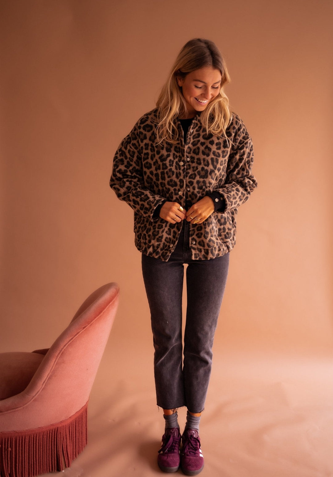 KIARA | TRENDY JACKET WITH LEOPARD PRINT