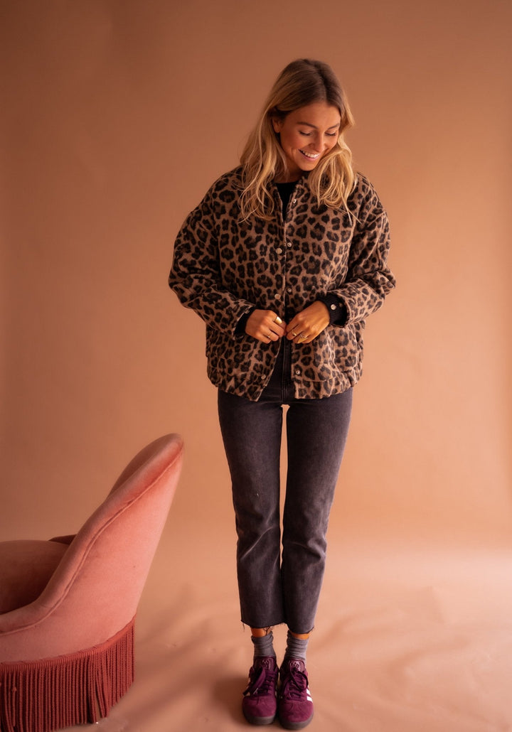 KIARA | TRENDY JACKET WITH LEOPARD PRINT