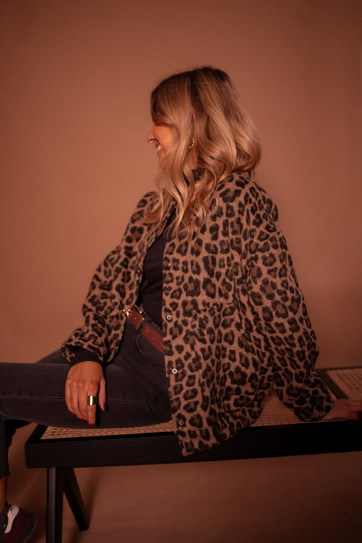 KIARA | TRENDY JACKET WITH LEOPARD PRINT
