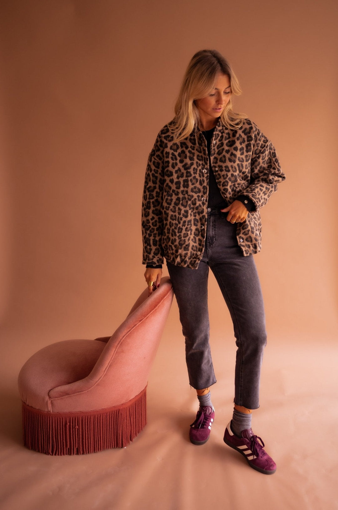 KIARA | TRENDY JACKET WITH LEOPARD PRINT